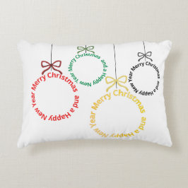 Christmas Ornaments Text Design Dekokissen