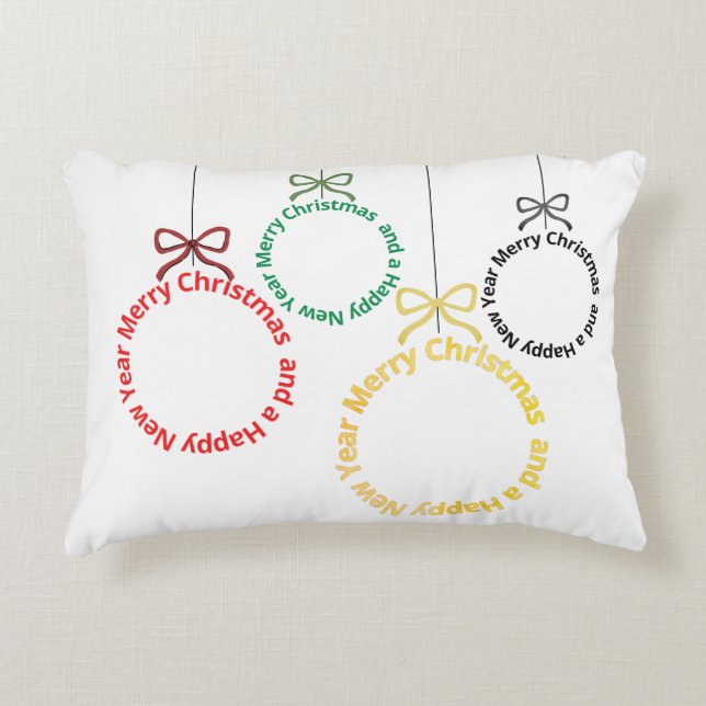 Christmas Ornaments Text Design Dekokissen (Vorderseite)