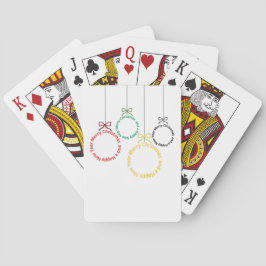 Christmas Ornaments Text Design Spielkarten