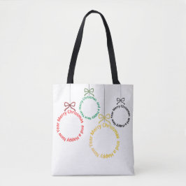 Christmas Ornaments Text Design Tasche