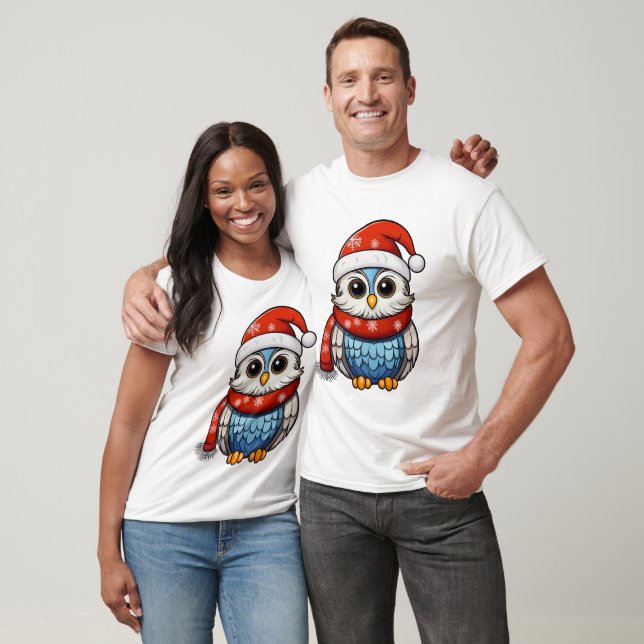 Christmas Owl – Festive Holiday T-Shirt for Adults (Unisex)