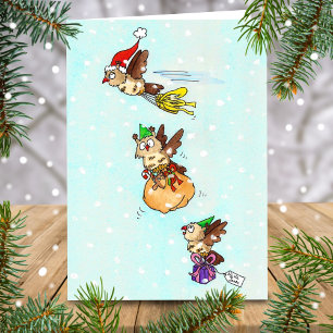 Christmas Owls Gruß Karte