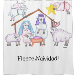 Christmas Pageant Shower Curtain Duschvorhang
