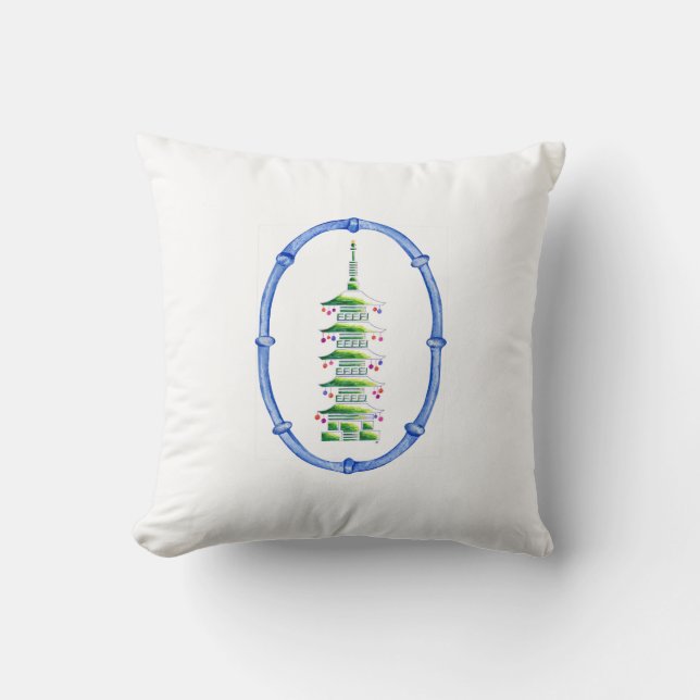 Christmas Pagoda Accent Pillow Kissen (Vorderseite)