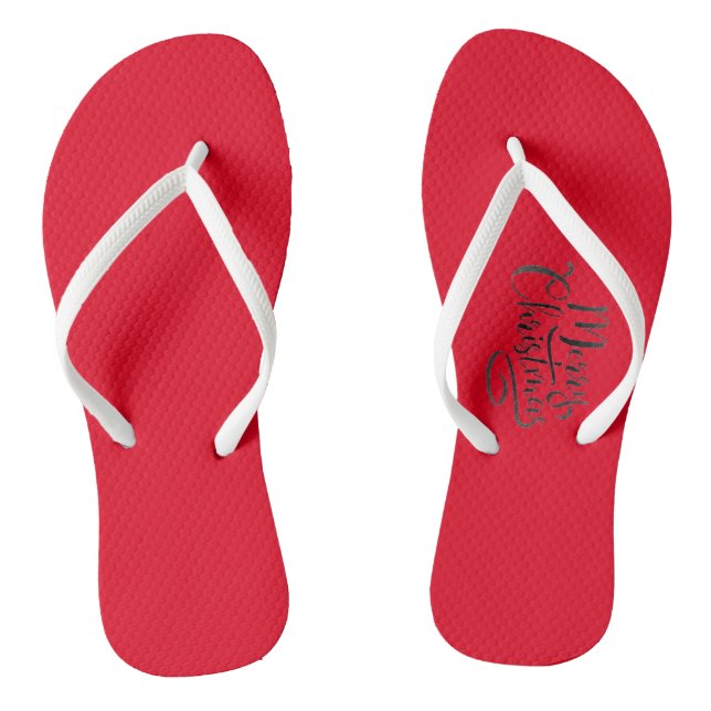 CHRISTMAS Pair Flip Flops MERRY CHRISTMAS (Fußbett)