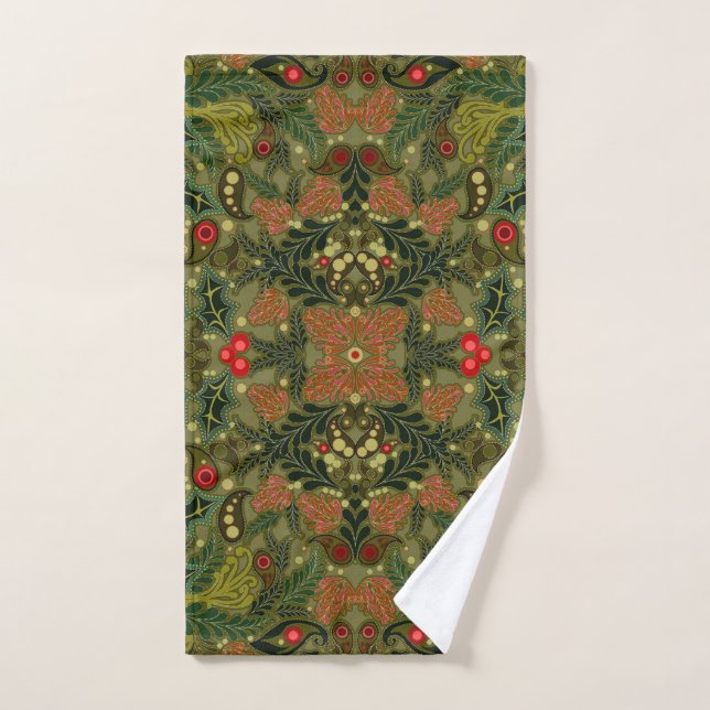 Christmas Paisley Colorful Handtuch (Handtuch)