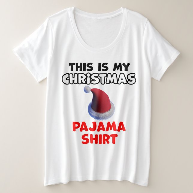 Christmas Pajama Design Große Größe T-Shirt (Design vorne)