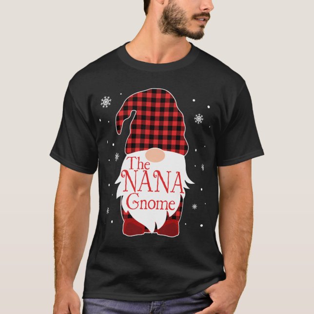 Christmas Pajama Familiengeschenk Nana Gnome Buffa T-Shirt (Vorderseite)