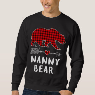 Christmas Pajama Family Arrow Nanny Bar Red Karier Sweatshirt