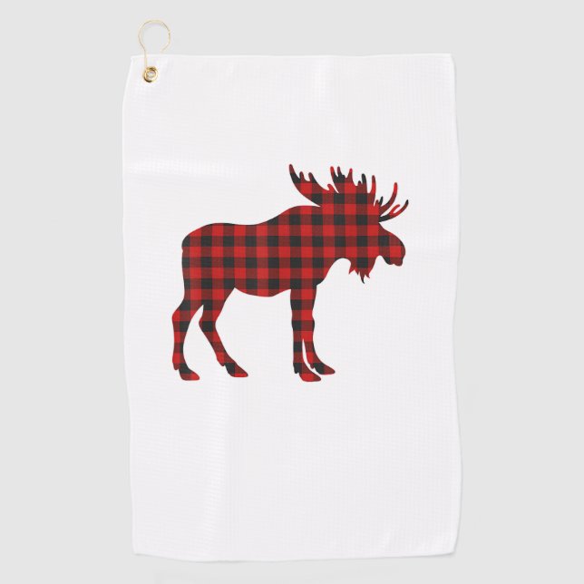 Christmas Pajama Moose T-Shirt Animal Pajamas Xmas Golfhandtuch (Vorderseite)
