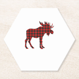 Christmas Pajama Moose T-Shirt Animal Pajamas Xmas Untersetzer