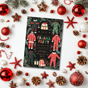 Christmas Pajama Party Fun Holiday Pajama Party Einladung