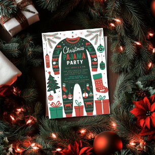 Christmas Pajama Party Holiday Kids Party Einladung