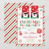 Christmas Pajama Party Red Holiday Pajama Party