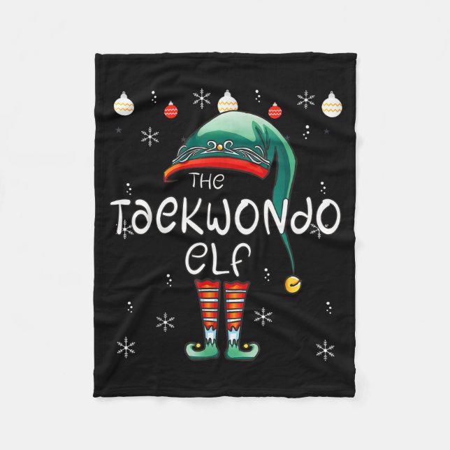 Christmas Pajama _ The Taekwondo Elf  Fleecedecke (Vorderseite)