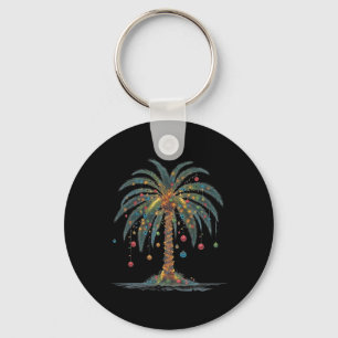 Christmas Palm Tree Frohe Christmas Tropical Chris Schlüsselanhänger