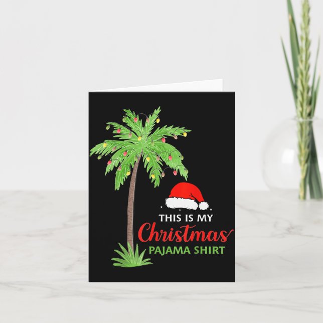 Christmas Palm Tree This Is My Christmas Pajama Xm Karte (Vorderseite)