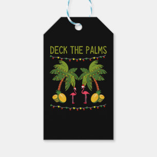 Christmas Palm Tree With Holiday Lights and Geschenkanhänger