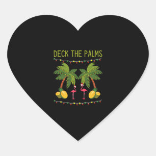 Christmas Palm Tree With Holiday Lights and Herz-Aufkleber