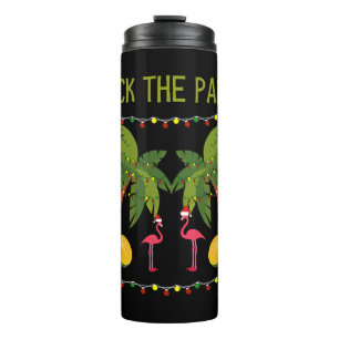 Christmas Palm Tree With Holiday Lights and Thermosbecher
