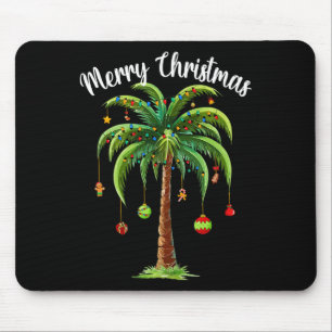 Christmas Palm Xmas Tree Tropical Beach Hawaii Wom Mousepad