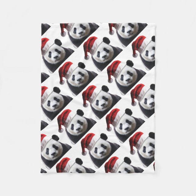 Christmas Panda Bear Fleecedecke (Vorderseite)