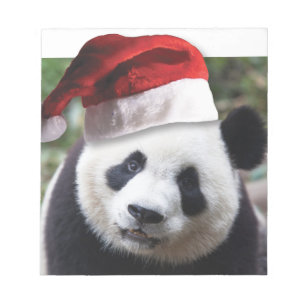 Christmas Panda Bear Notizblock