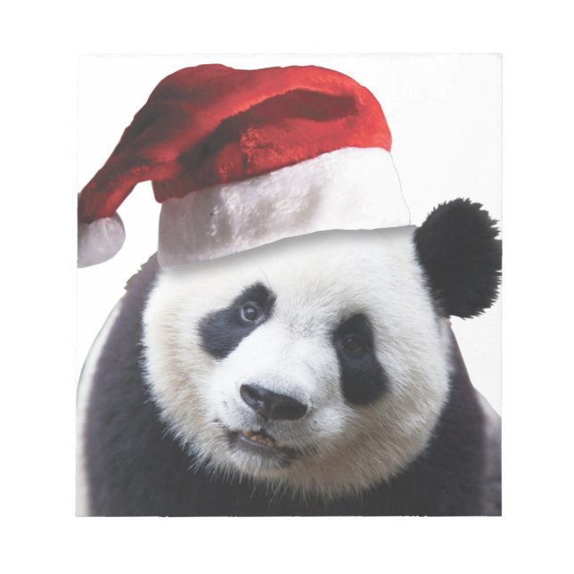 Christmas Panda Bear Notizblock (Vorderseite)