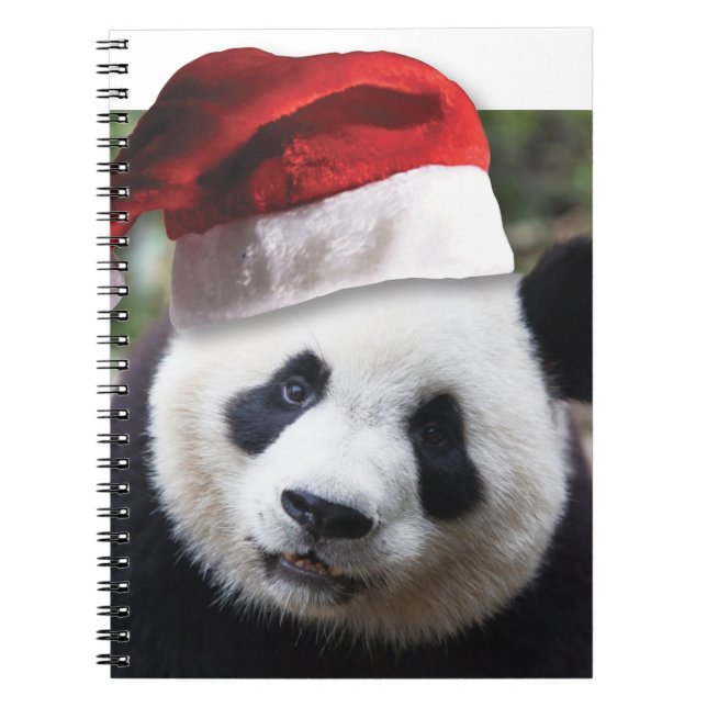 Christmas Panda Bear Notizblock (Vorderseite)