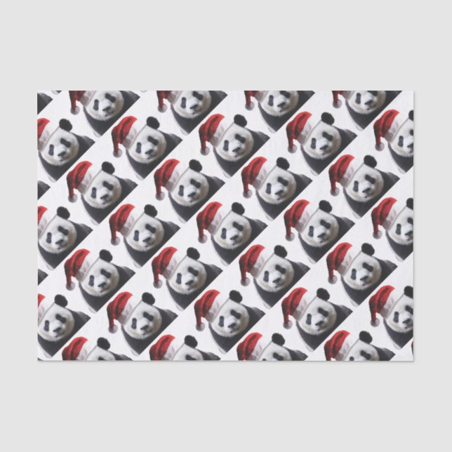 Christmas Panda Bear Seidenpapier (Vorderseite)