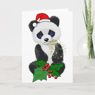 Christmas Panda Feiertagskarte