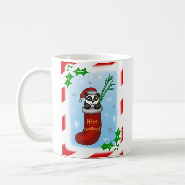 Christmas Panda Kaffeetasse (Links)