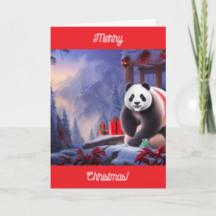 Christmas Panda Karte