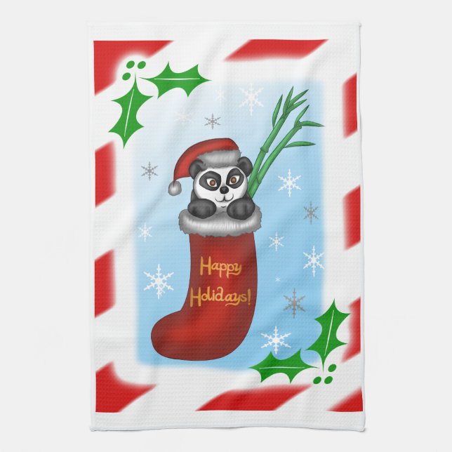 Christmas Panda Küchentuch (Vertikal)