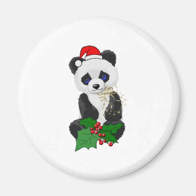 Christmas Panda Magnet (Vorne)