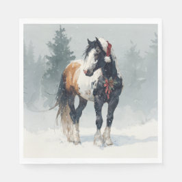 Christmas Paper Napkin / Beautiful Paint Horse  Serviette