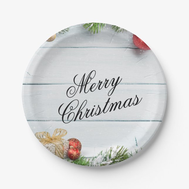 Christmas Paper Plate – Festive Holiday Tableware Pappteller (Vorderseite)