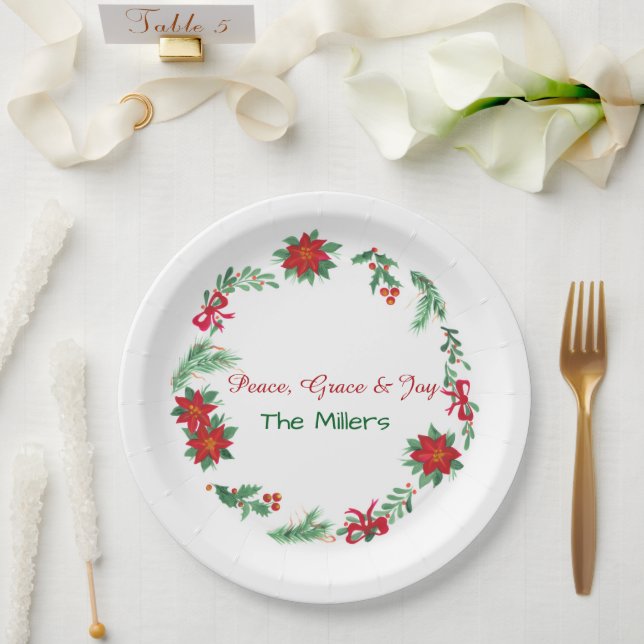 Christmas Paper Plates Pappteller (Hochzeit)