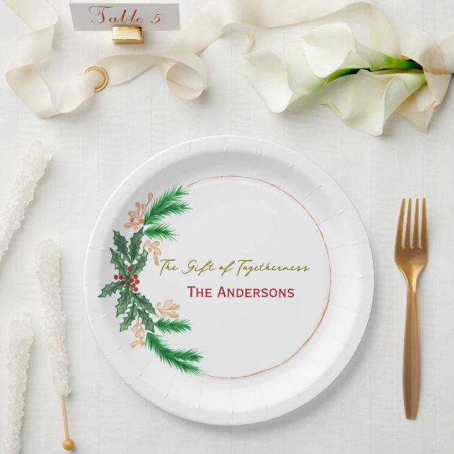 Christmas Paper Plates –  Party Table Accessories Pappteller (Hochzeit)