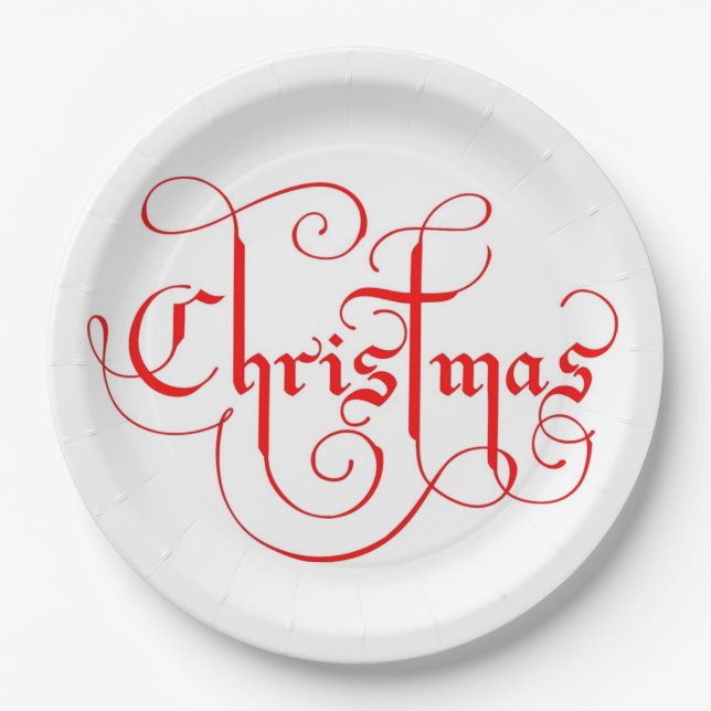 CHRISTMAS PAPPTELLER (Vorderseite)