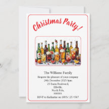 Christmas Party Drinks And Cocktails Colour Xmas