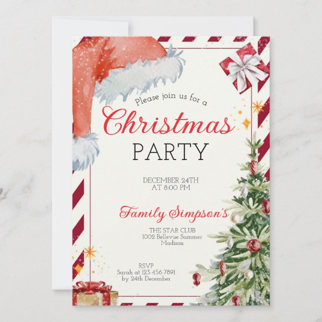 Christmas Party Einladung (Vorderseite)