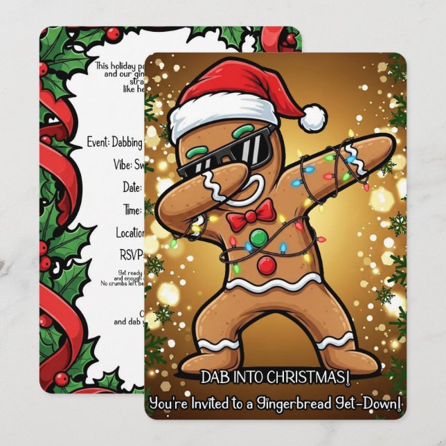 Christmas Party Einladung (Vorne/Hinten)
