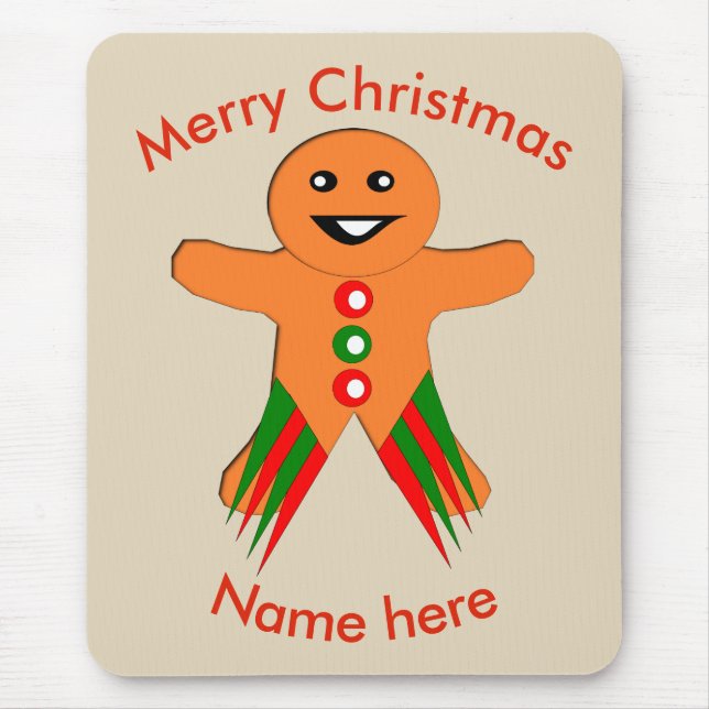 Christmas Party Gingerbread Man Mousepad (Vorne)