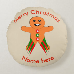 Christmas Party Gingerbread Mann Kissen