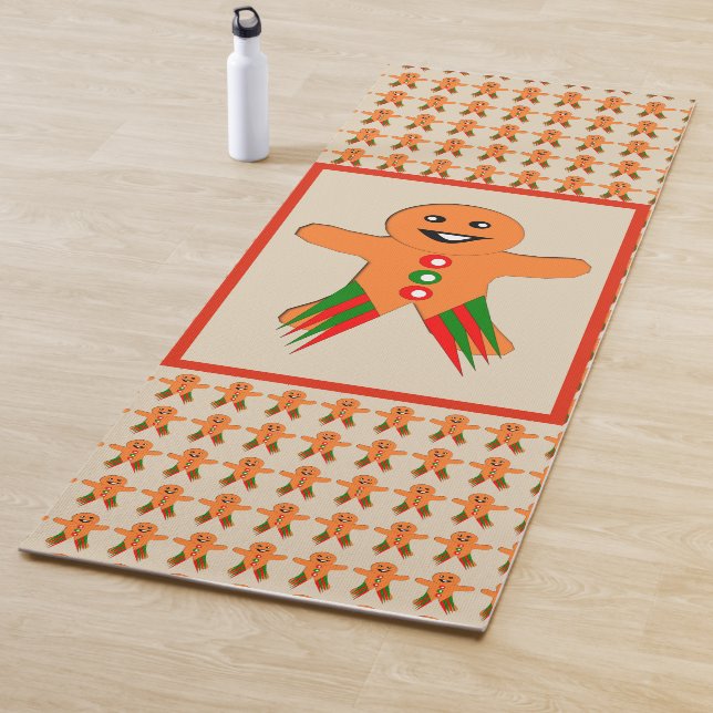 Christmas Party Gingerbread Mann Yogamatte (Beispiel)