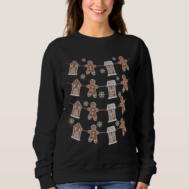 Christmas Party  Gingerbread People Gingerbread Ho Sweatshirt (Vorderseite)