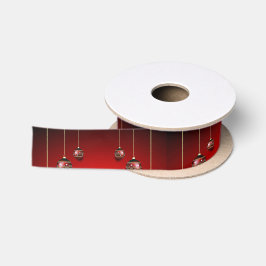 Christmas Party Golden Red Winter Elegant Satinband