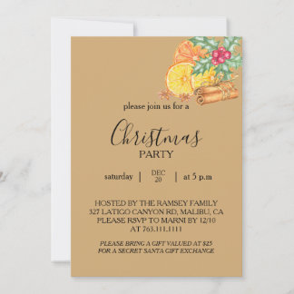 Christmas Party Invitation Card Einladung