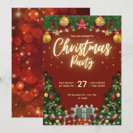 Christmas Party Invitation Flyer Einladung